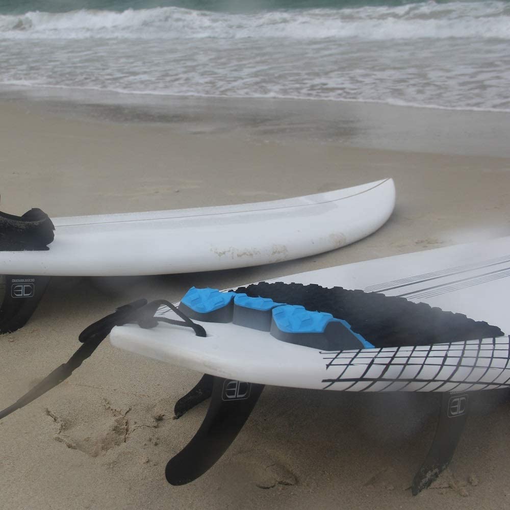 OCEANBROAD Surfboard Fin Thruster 3 Fins for Future-Based Fin Box with Screws Wax Comb Key