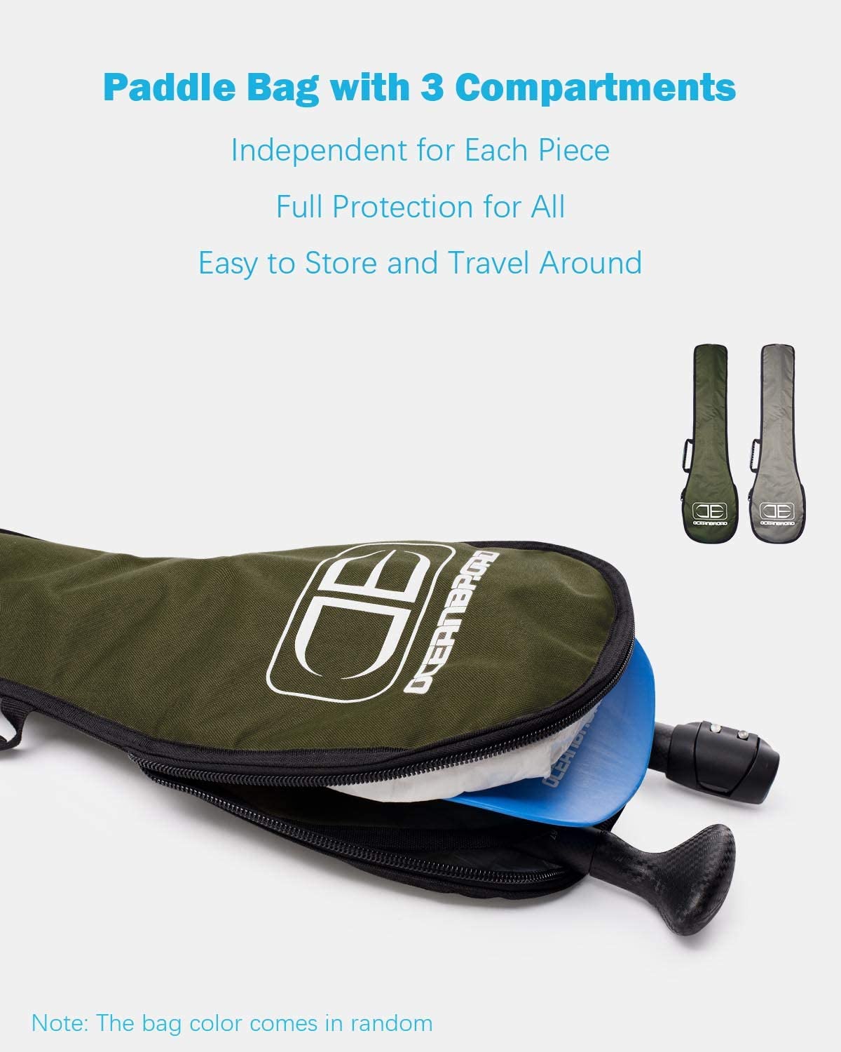 OCEANBROAD SUP Paddle Board Paddle Adjustable Carbon Shaft Stand up Paddle, Blue