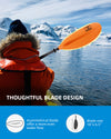OCEANBROAD Kayak Paddle - 95in / 241cm Aluminum Alloy Shaft, Orange