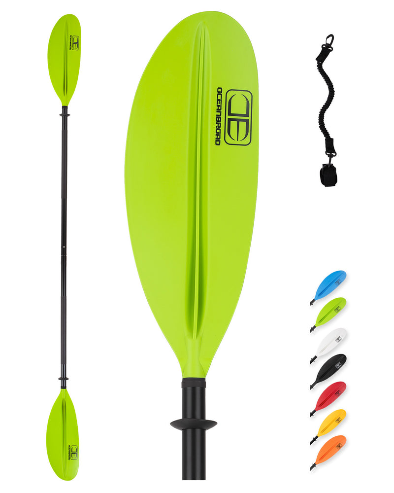 OCEANBROAD Kayak Paddle - 90.5in / 230cm Aluminum Alloy Shaft, Green –  OceanBroad Official