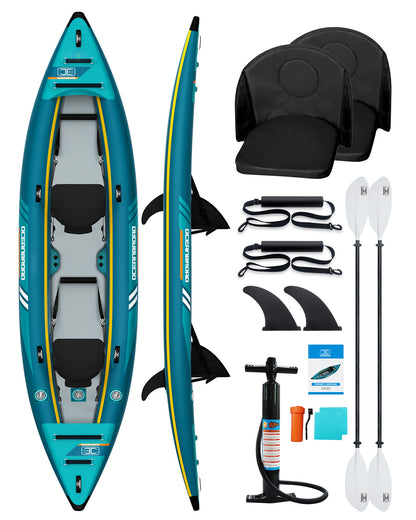 OCEANBROAD INFLATABLE KAYAK 2-Person, Blue