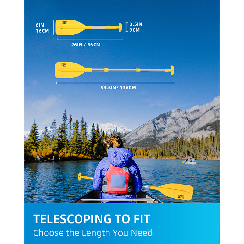 OCEANBROAD Telescoping Emergency Paddle, 26''-54'',Yellow