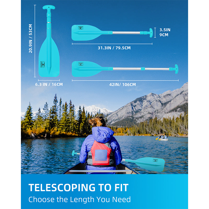 OCEANBROAD Telescoping Emergency Paddle, 21''-42'',Blue