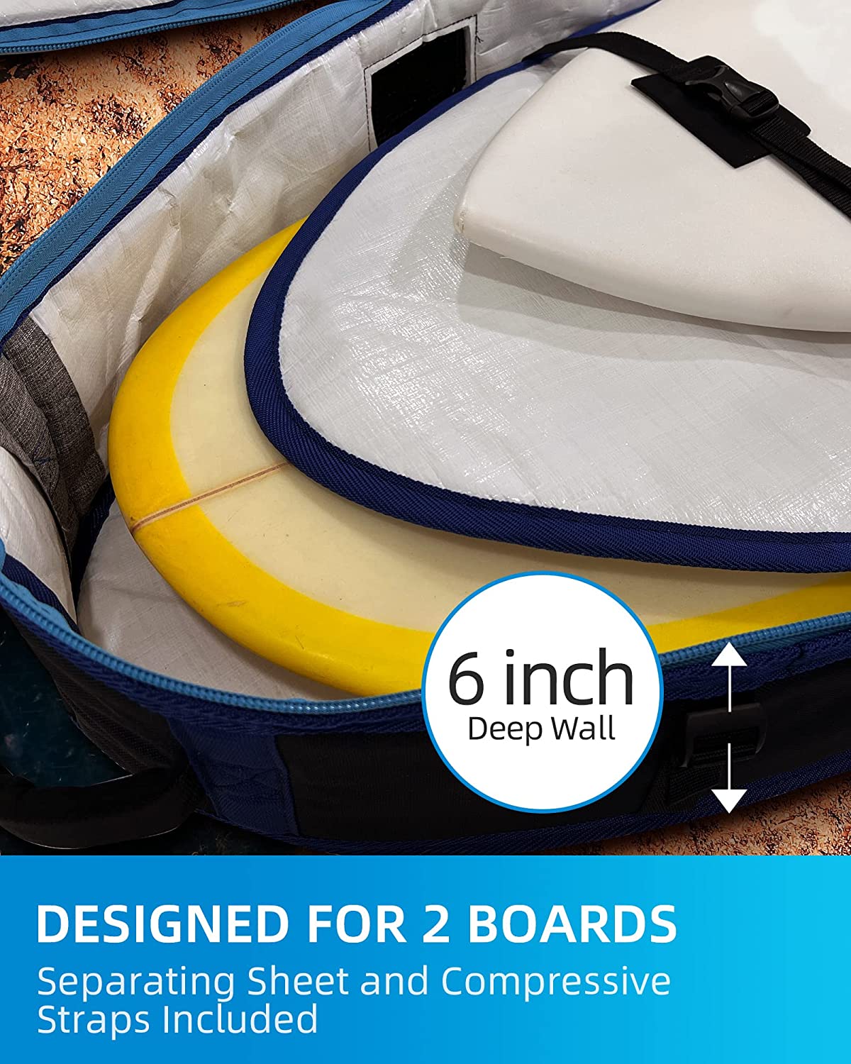 OCEANBROAD Surfboard Travel Bag, 8'6