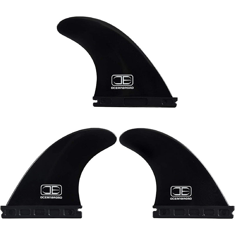 OCEANBROAD Surfboard Fin Thruster 3 Fins for Future-Based Fin Box with Screws Wax Comb Key