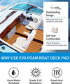 OCEANBROAD 3M Self-Adhesive EVA Foam Boat Flooring, Brown with Black Seam Lines