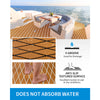 OCEANBROAD 3M Self-Adhesive EVA Foam Boat Flooring, Brown with White Seam Lines