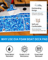 OCEANBROAD Self-Adhesive 48''x16'' Camouflage Boat Flooring Non-Slip Traction Pad EVA Foam Sheet Marine Grip Mat for Boats Surfboard SUP Paddle Board Kayak Yacht, Camo Desert