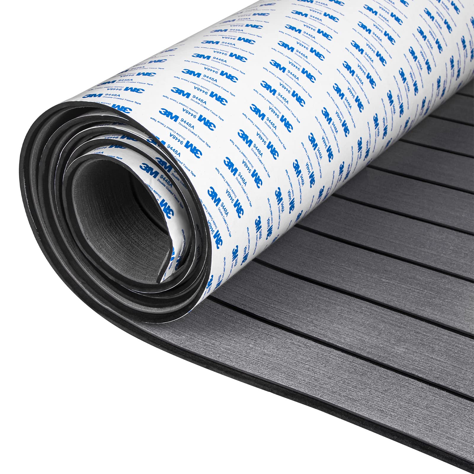 OCEANBROAD 3M Self - Adhesive EVA Foam Boat Flooring, Dark Gray with Black Seam Lines - OceanBroad Official