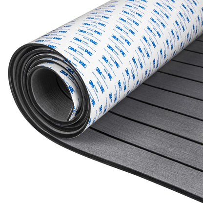 OCEANBROAD 3M Self - Adhesive EVA Foam Boat Flooring, Dark Gray with Black Seam Lines - OceanBroad Official