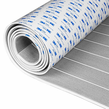 OCEANBROAD 3M Self - Adhesive EVA Foam Boat Flooring, Gray with White Seam Lines - OceanBroad Official