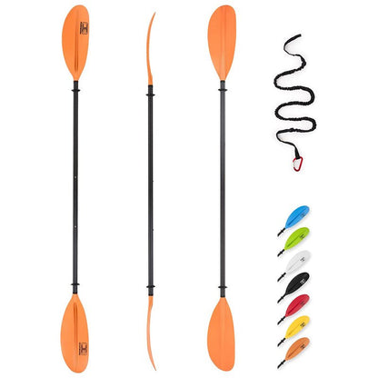 OCEANBROAD Adjustable Kayak Paddle - 86in/220cm to 94in/240cm Carbon Fiber Shaft, Orange - OceanBroad Official