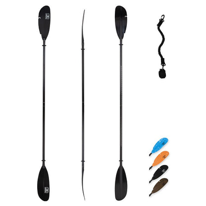 OCEANBROAD Fishing Kayak Paddle - 98in / 250cm Aluminum Alloy Shaft, Black - OceanBroad Official