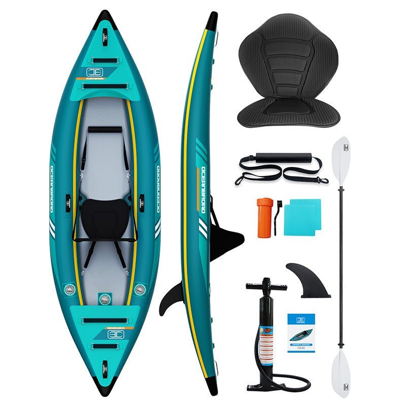 OCEANBROAD INFLATABLE KAYAK 1 - Person, Blue - OceanBroad Official