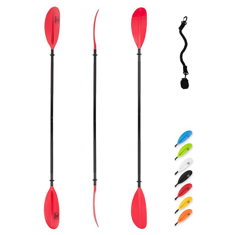 OCEANBROAD Kayak Paddle - 86in / 218cm Aluminum Alloy Shaft, Red - OceanBroad Official