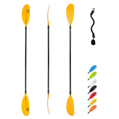 OCEANBROAD Kayak Paddle - 86in / 218cm Aluminum Alloy Shaft, Yellow - OceanBroad Official