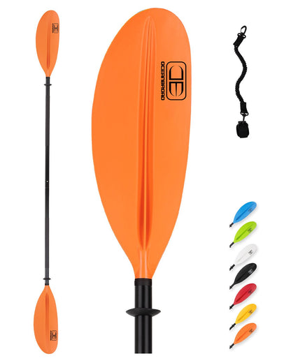 OCEANBROAD Kayak Paddle - 86in / 218cm Aluminum Shaft, Orange - OceanBroad Official