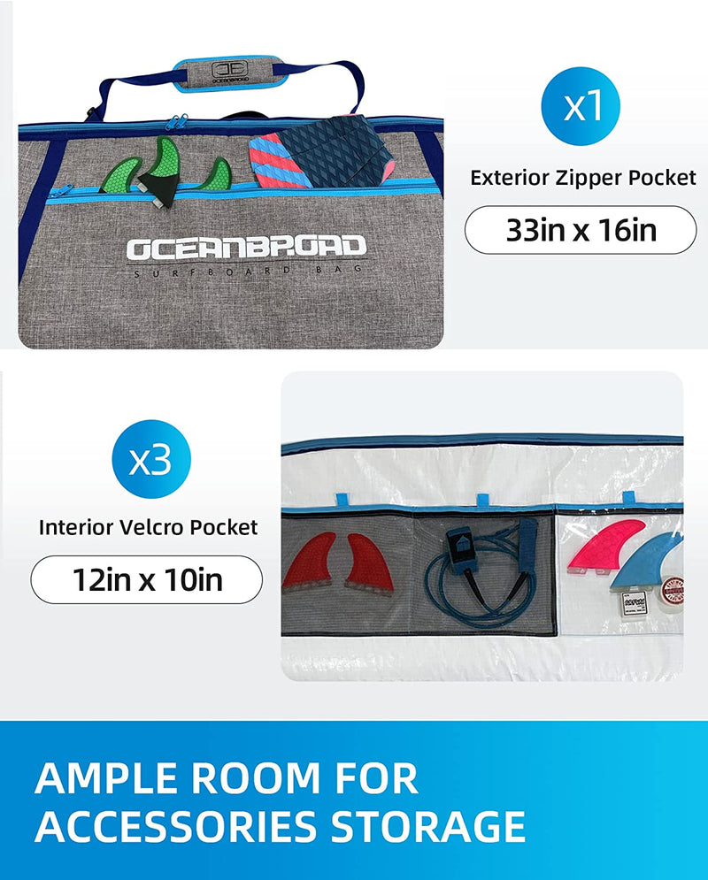 OCEANBROAD Surfboard Travel Bag, 7'6