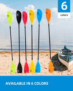 OCEANBROAD Adjustable Kayak Paddle - 86in/220cm to 94in/240cm Aluminum Alloy Shaft, Blue