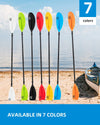 OCEANBROAD Adjustable Kayak Paddle - 86in/220cm to 94in/240cm Carbon Shaft, Yellow