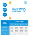 OCEANBROAD Kayak Paddle - 86in / 218cm Alloy Shaft, Yellow