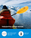OCEANBROAD Kayak Paddle - 86in / 218cm Aluminum Alloy Shaft, Yellow