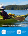 OCEANBROAD Fishing Kayak Paddle -98in / 250cm Carbon Fiber Shaft, Brown